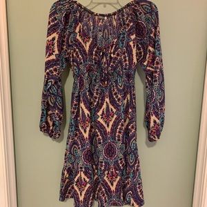Boho long sleeved dress